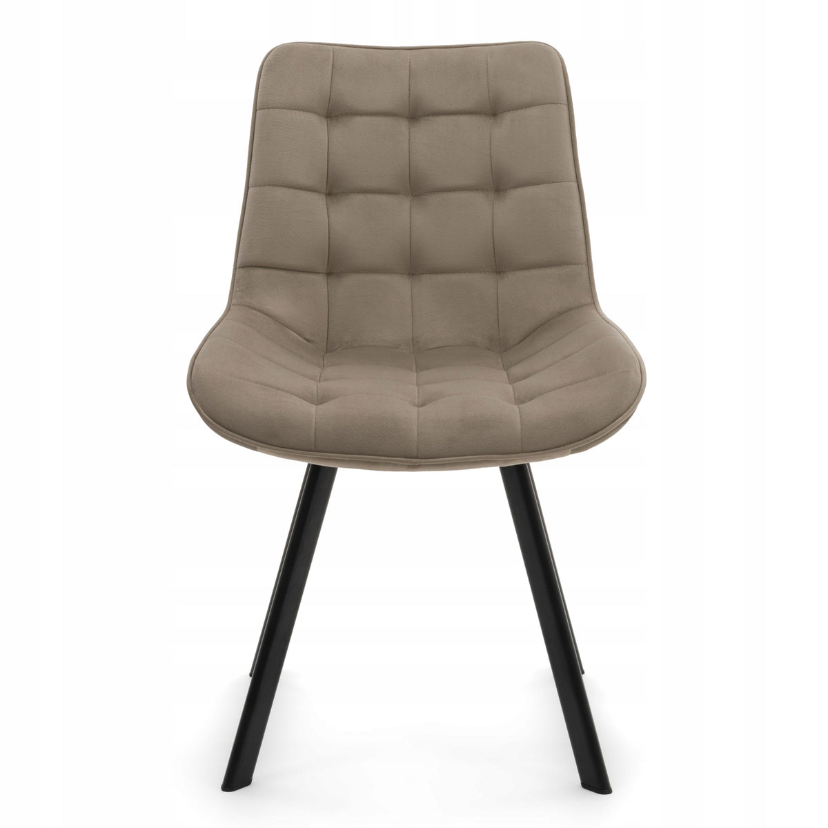 VELOUR UPHOLSTERED CHAIR FOR DINING ROOM GLAMOUR DARK BEIGE TORI Manufacturer code KRZESŁO TORI CIEMNOBEŻOWY