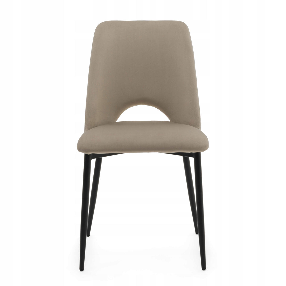 VELOUR UPHOLSTERED CHAIR FOR LIVING ROOM DINING ROOM GLAMOUR DARK BEIGE ORO Manufacturer code KRZESŁO ORO CIEMNOBEŻOWY