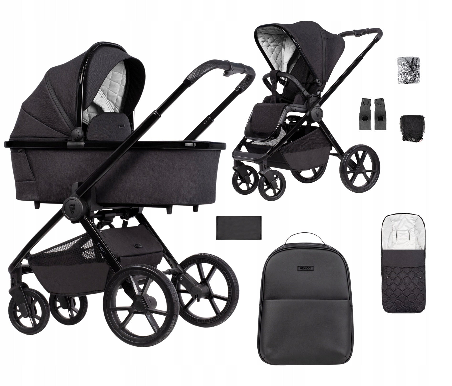 VENICCI TINUM EDGE 2IN1 STROLLER WITH GONDOLA FOR BABY + ADAPTERS