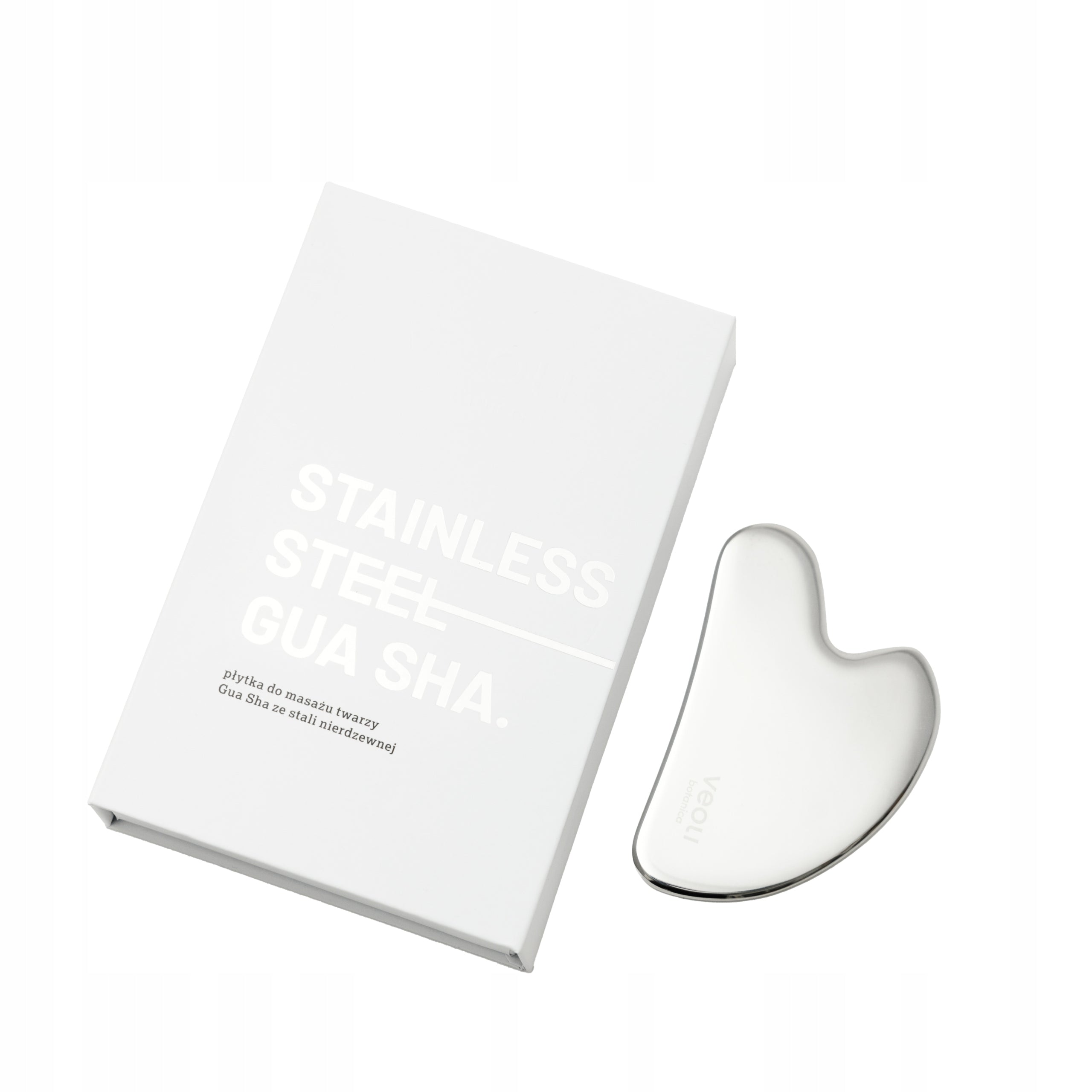VEOLI BOTANICA STAINLESS STEEL GUA SHA FACE MASSAGE PLATE