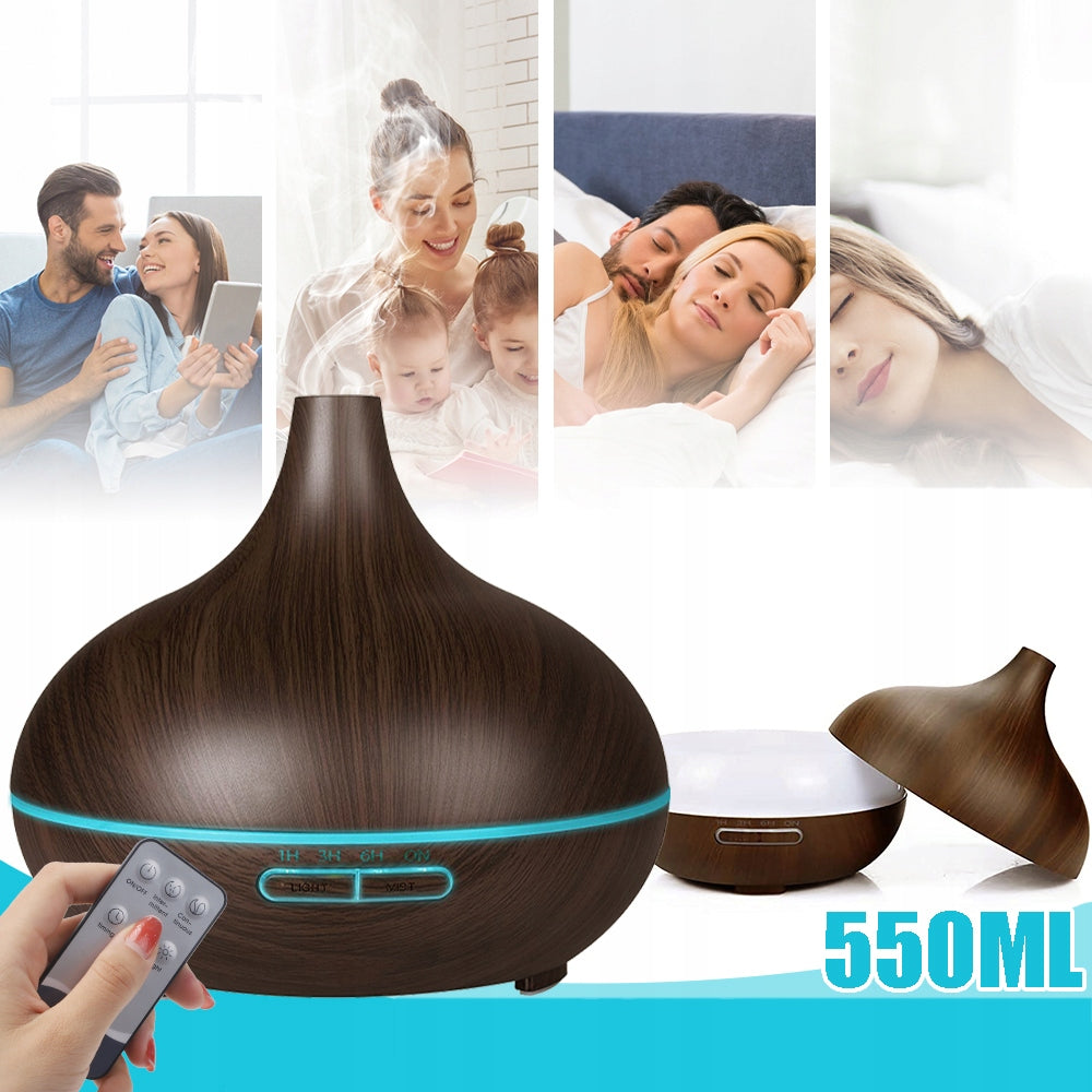 VERSATILE HUMIDIFIER AROMA DIFFUSER 7 COLORS LED WITH REMOTE CONTROL Brand Bedee