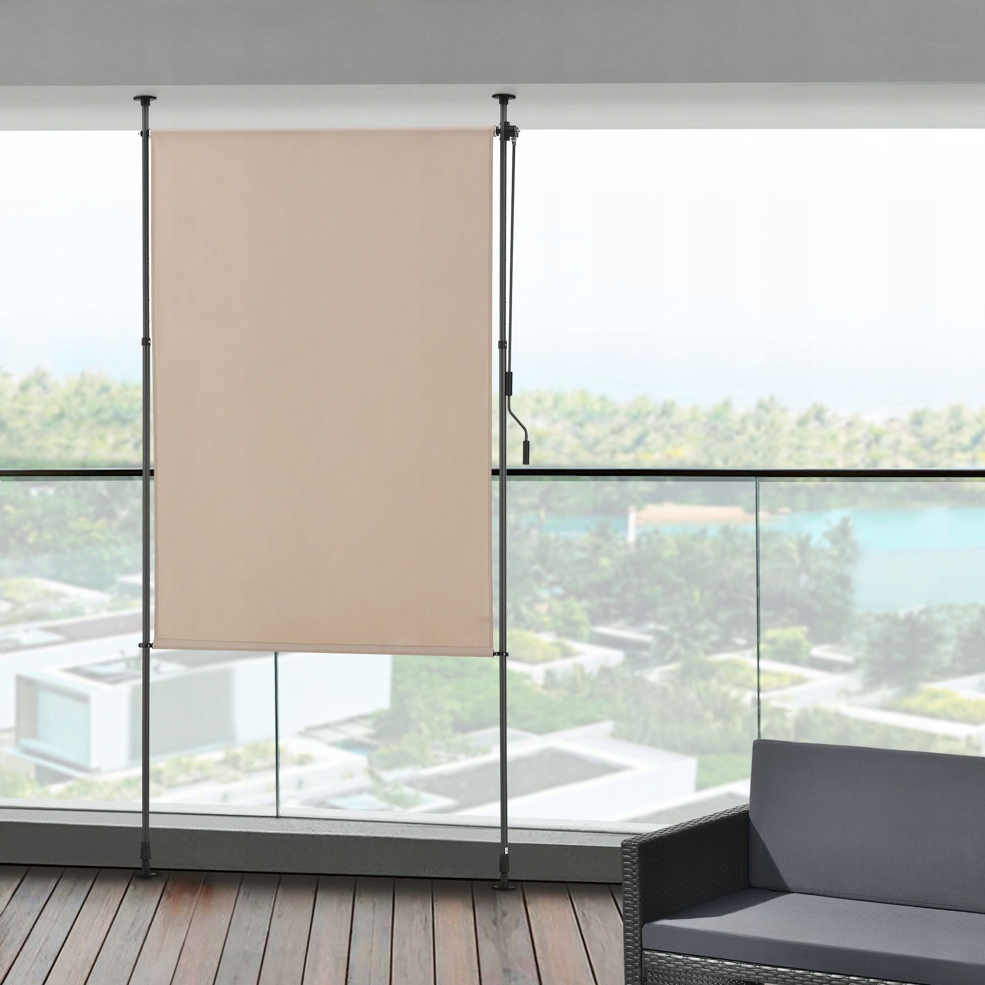 VERTICAL BLIND AWNING TELESCOPIC EXPANSION COVER, SCREEN 120x230-310cm Manufacturer code 6510ACSA