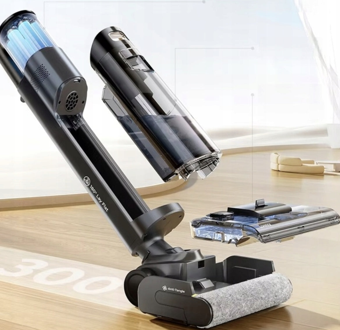 VERTICAL CORDLESS VACUUM CLEANER WITH MOP Laresar S7 Pro 3in1 19 000PA Model S7 Pro