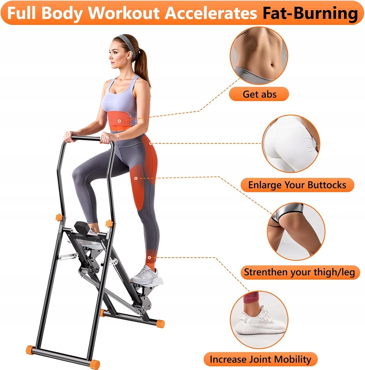 VERTICAL FOLDING STEPPER WITH LCD RESISTANCE ADJUSTMENT HOME TRAINING Manufacturer code stepper1