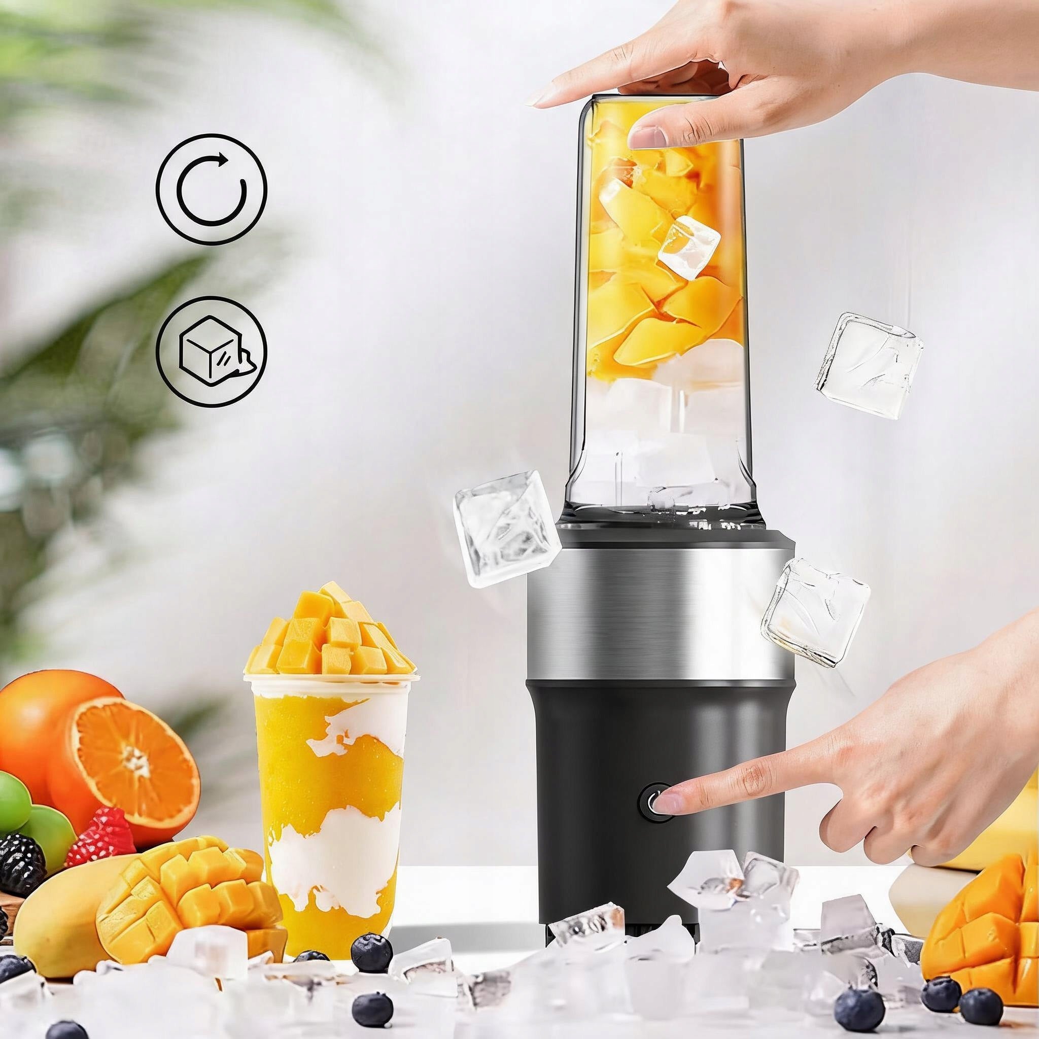 VERTICAL JUICER EASY TO CLEAN CONVENIENT TO WEAR AT THE EXIT Dominant color black