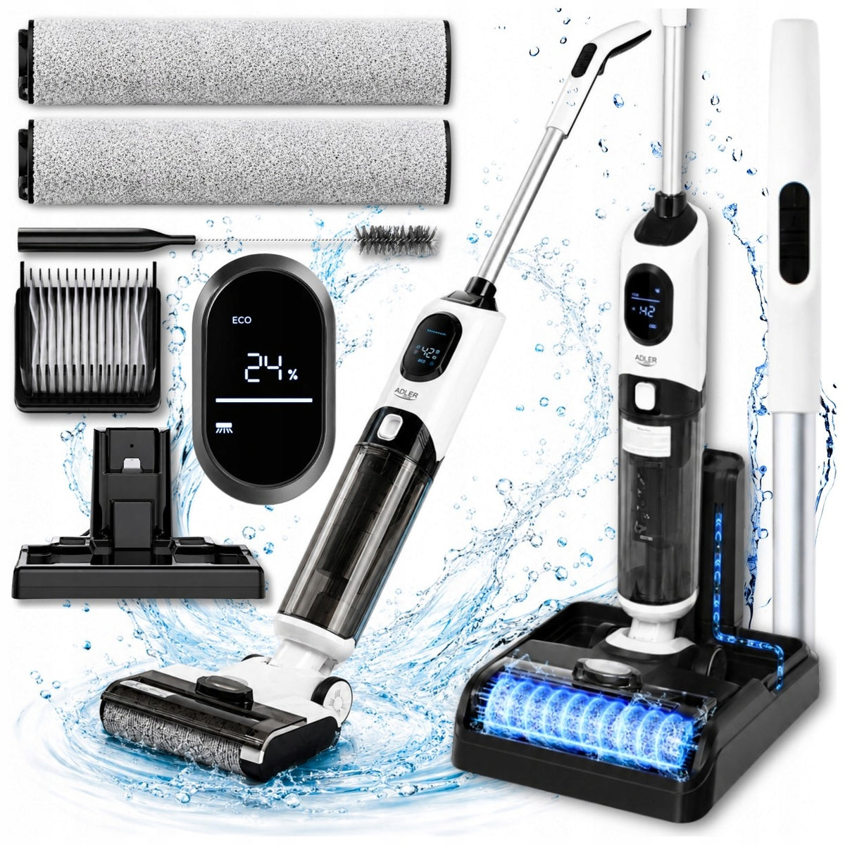 VERTICAL MOPPING VACUUM CLEANER CORDLESS POWERFUL HANDHELD PRO SET 8IN1