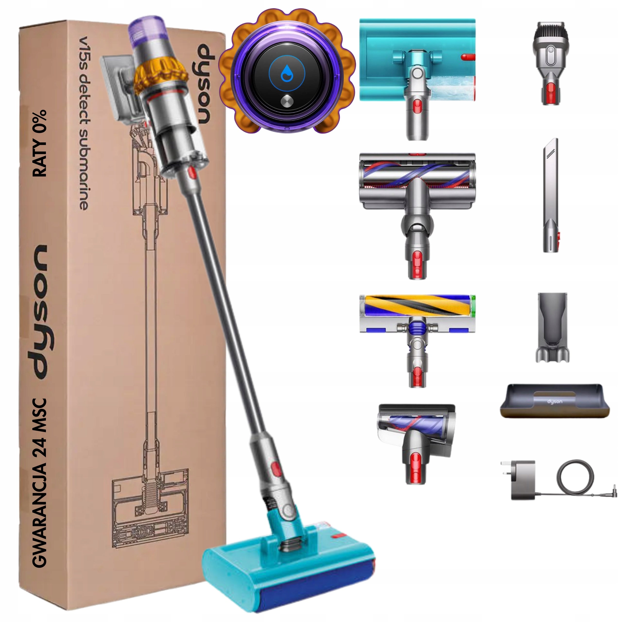 VERTICAL VACUUM CLEANER Dyson CORDLESS MOP POWERFUL 660W 0,76l