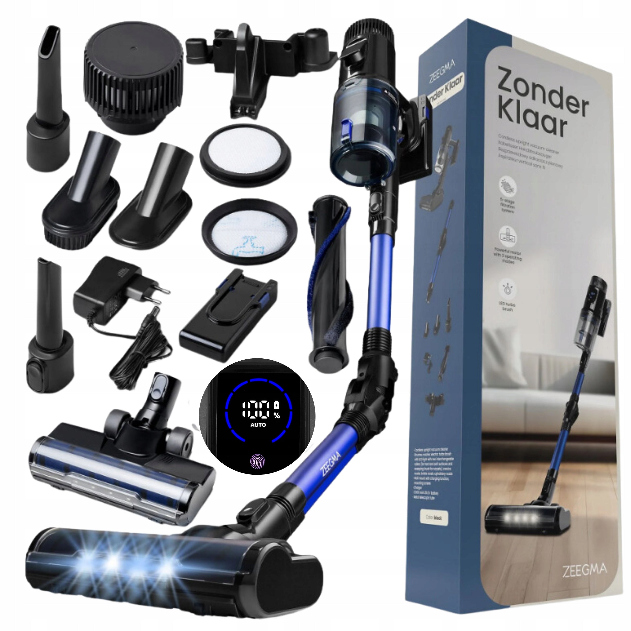VERTICAL VACUUM CLEANER WIRELESS HANDHELD BAGLESS UP TO 60min ELECTROBRUSH