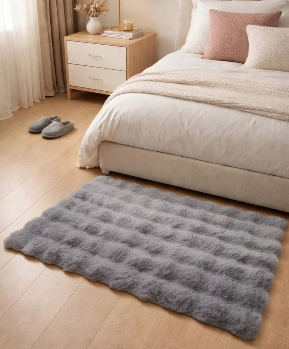 VERY SOFT BUBBLE RUG FAUX FUR 90X60 GREY GRAPHITE Brand no brand