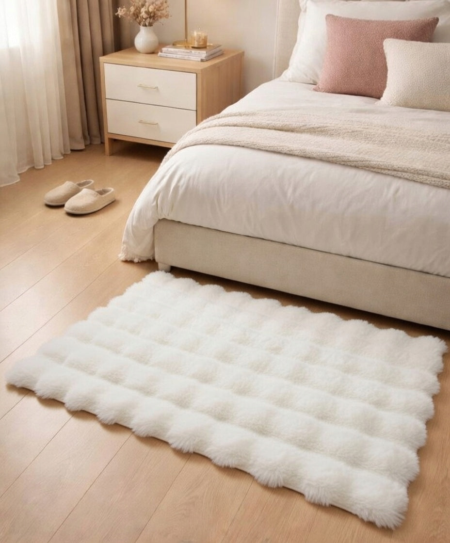 VERY SOFT BUBBLE RUG FAUX FUR 90X60 WHITE Brand no brand