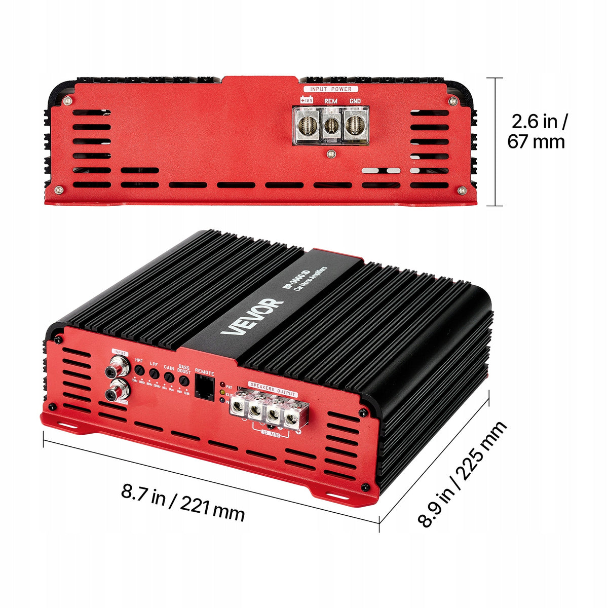 VEVOR Car Amplifier 3000W Monoblock Class D Cooling And Protection Manufacturer code QCDSDFDQDLGFV