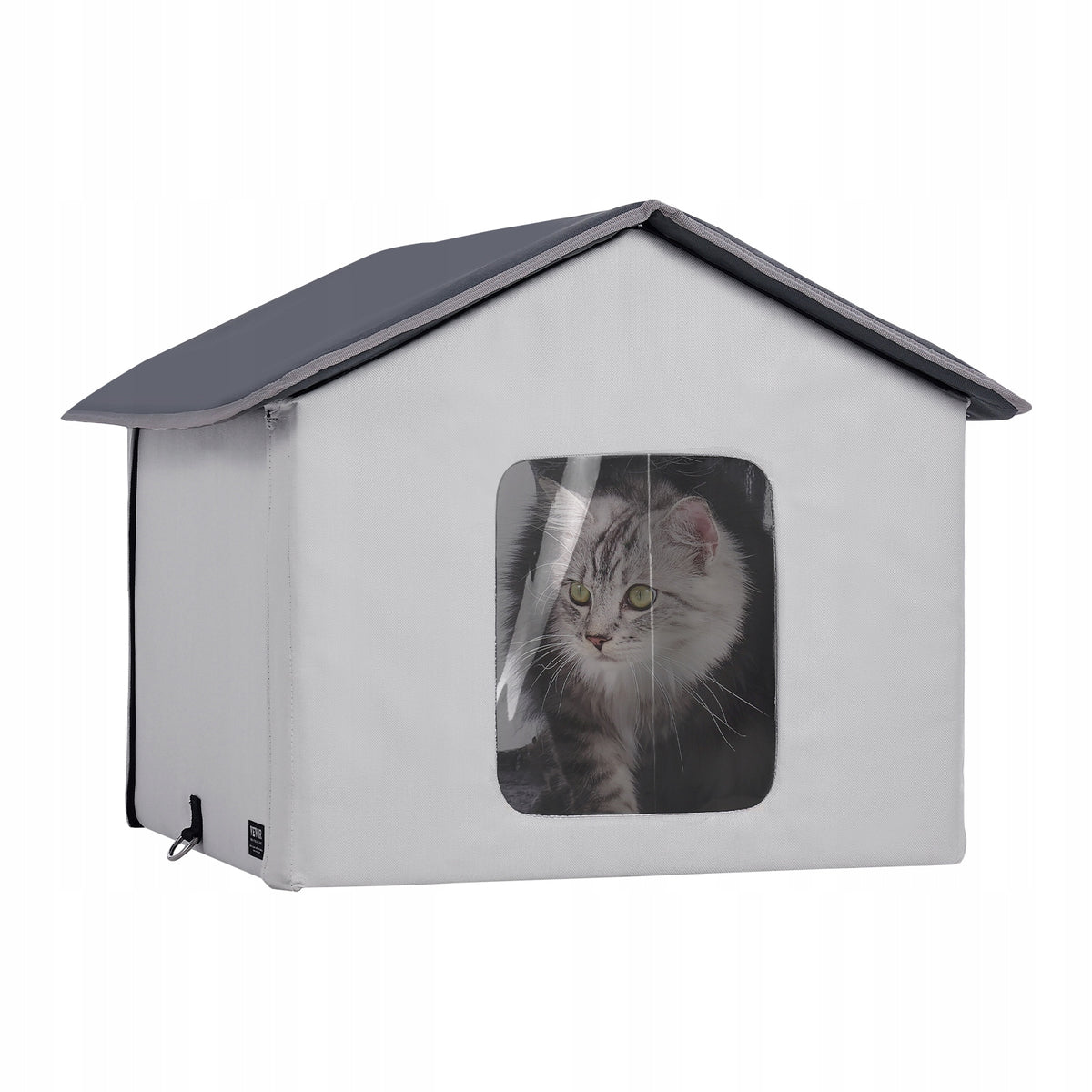 VEVOR Cat House Center with Heated Pillow for Winter Grey Length 48 cm
