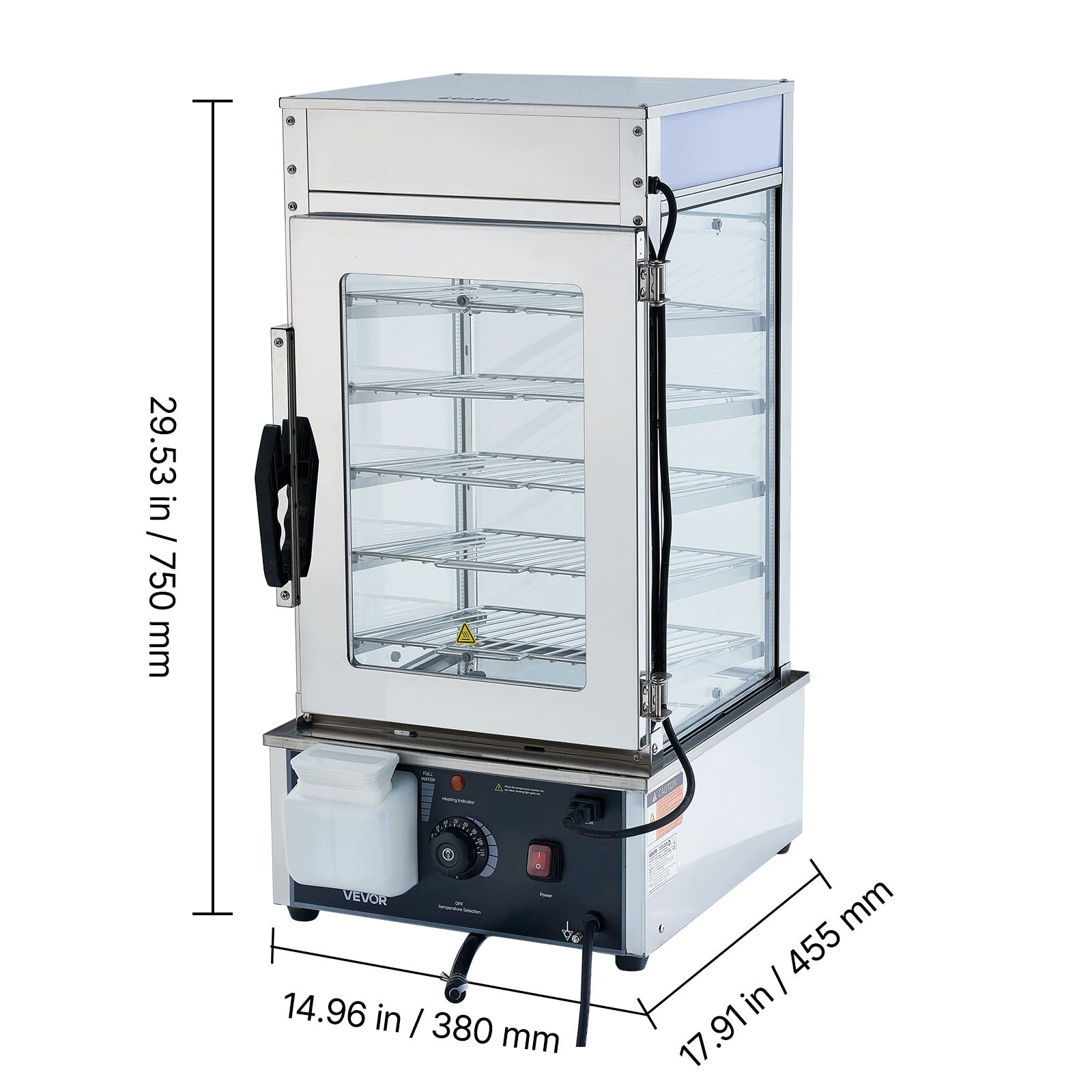 VEVOR Commercial Heating Cabinet 5-Level 120L 1200W With LED Lighting Manufacturer code ZBZSJBXGYS5CP