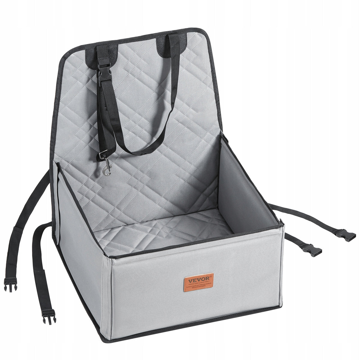 VEVOR Dog Booster Car Seat Pet Car Seat for Small Dog up to 26 lbs Gray Brand Vevor