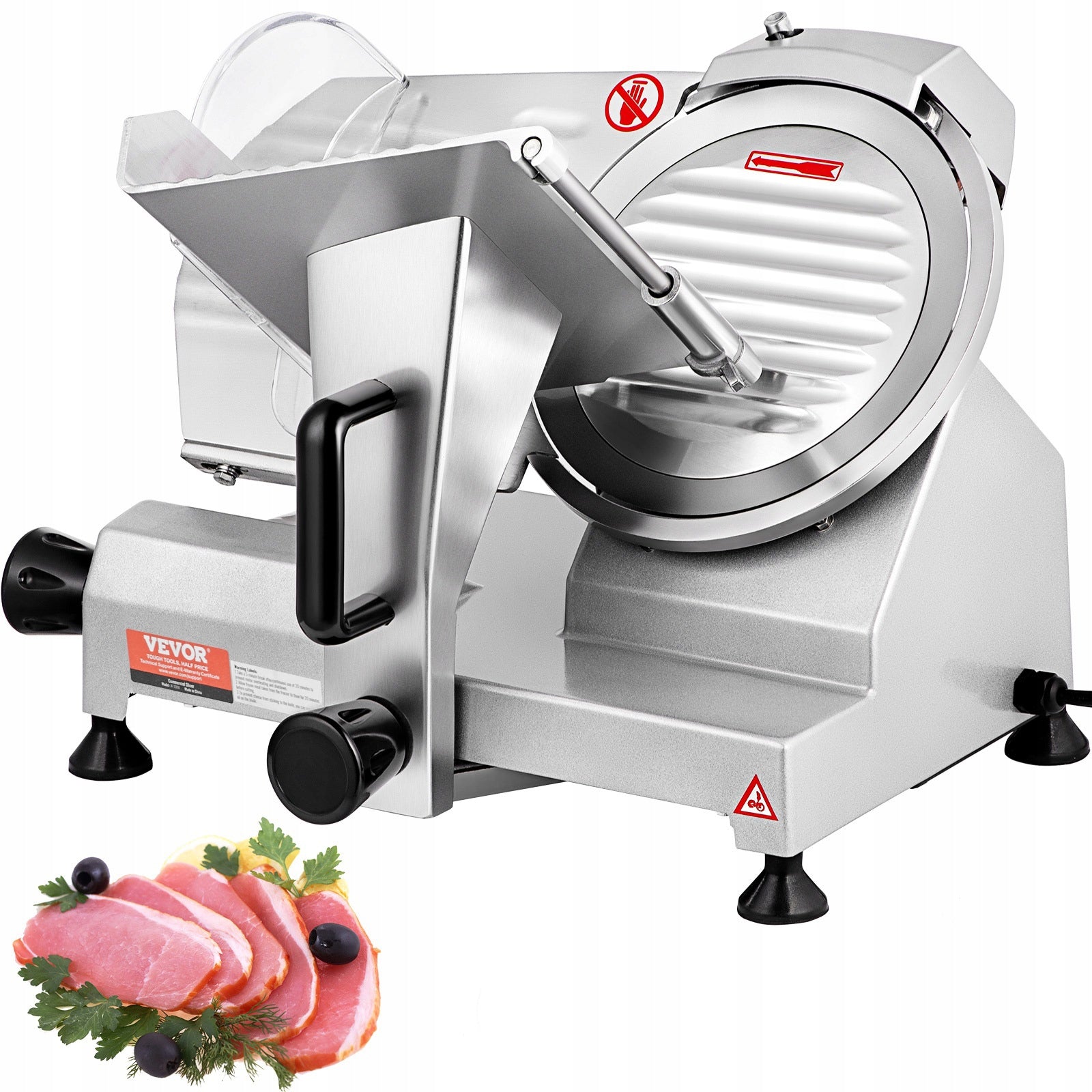 VEVOR Electric Meat Slicer 200W Adjustable Thickness 0-12MM