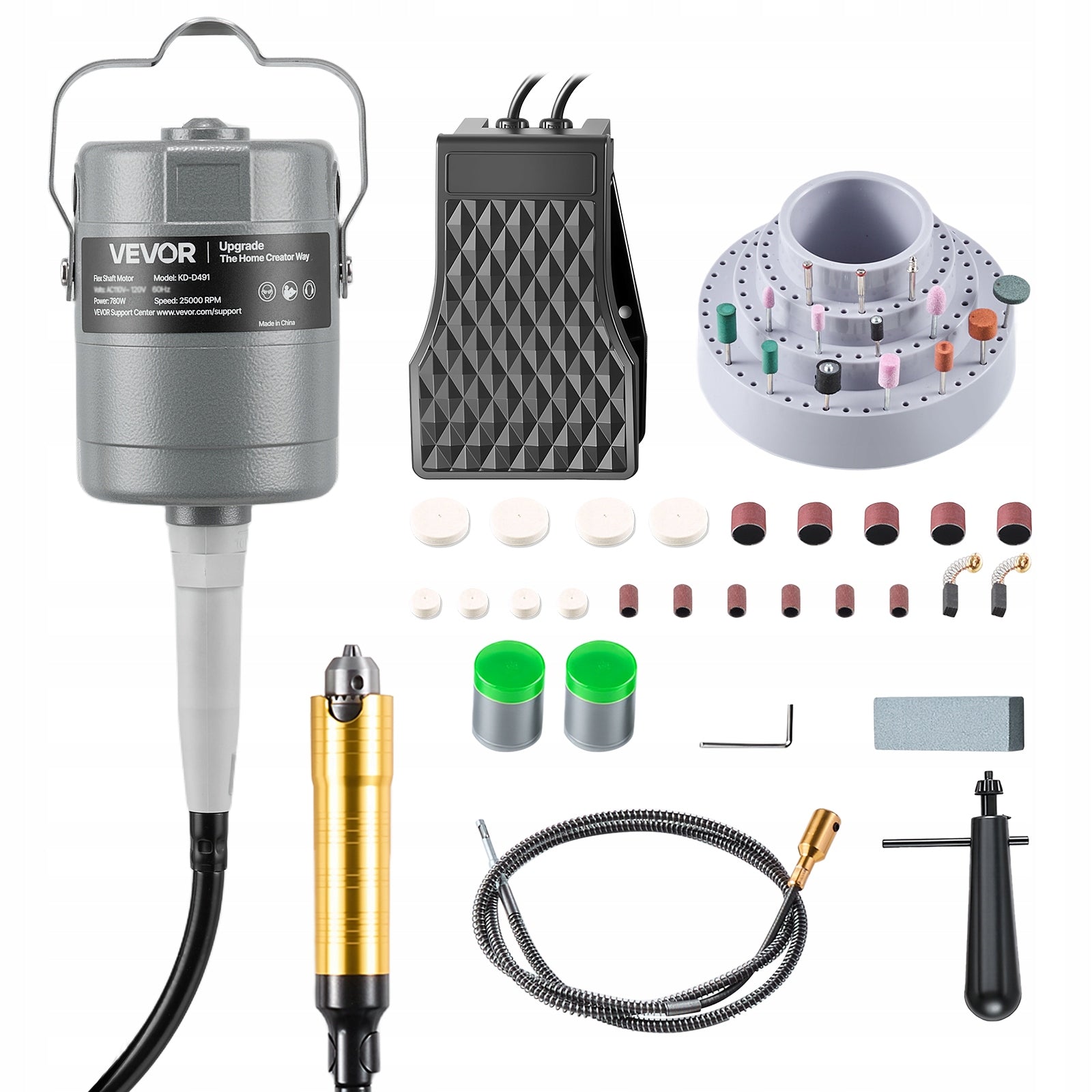 VEVOR Electric Rotary Tool 780W With Foot Pedal Control