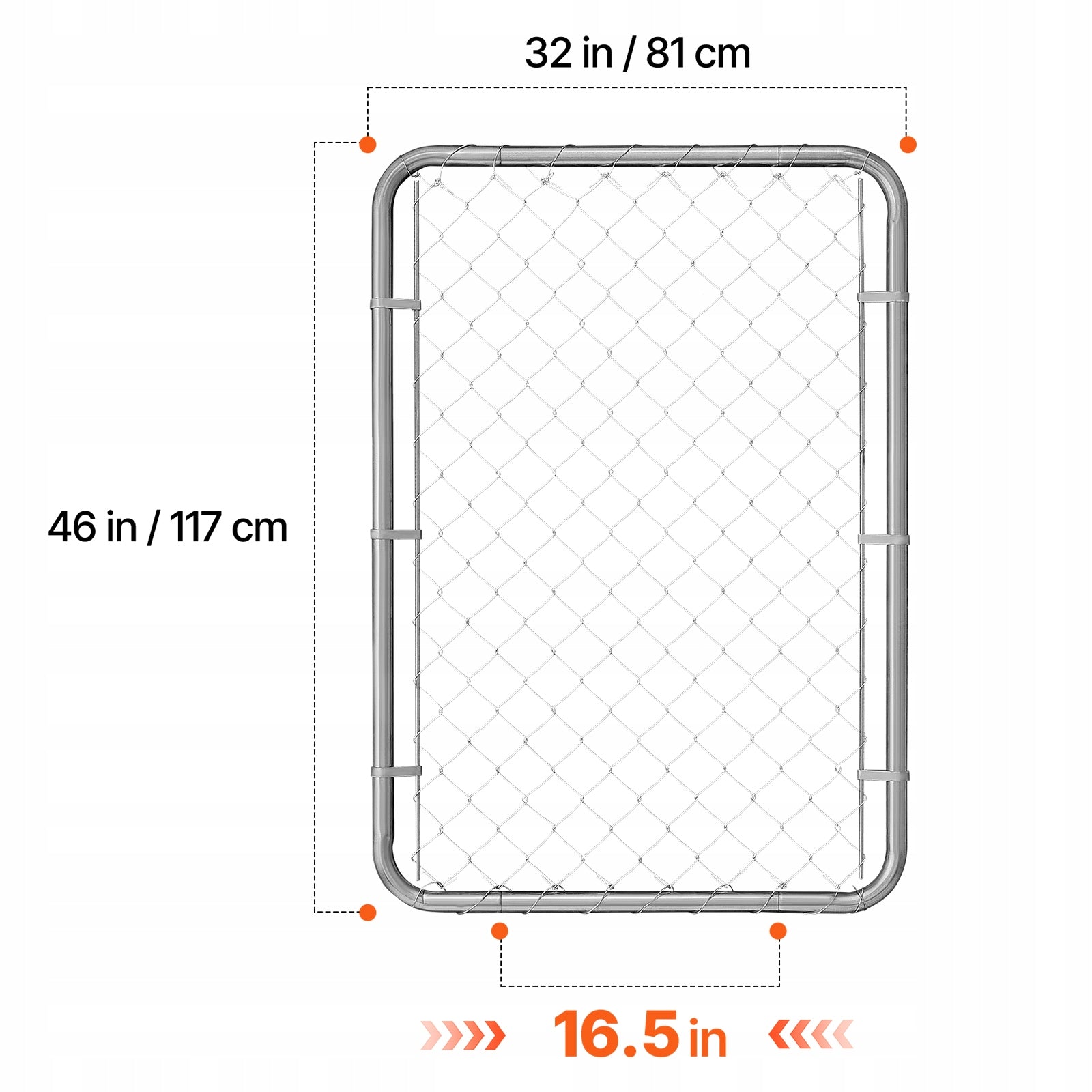 VEVOR Garden Gate 117x81CM Garden Gate Chains For Courtyards Manufacturer code SWHYM3246INCV