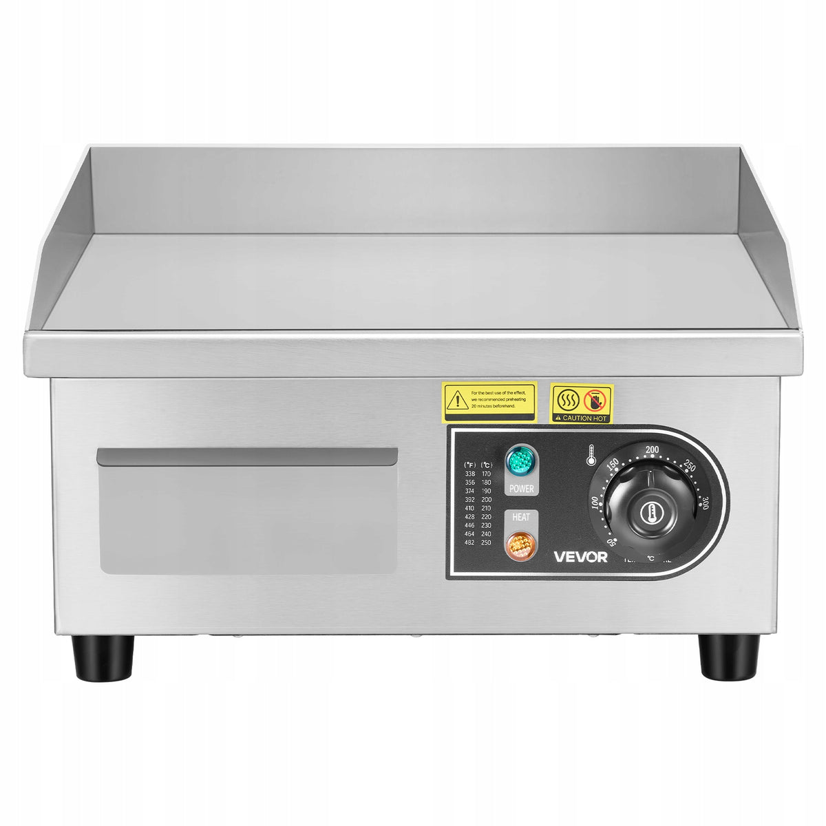 VEVOR Grill Plate 2000W 35,5x30CM Electric Easy Cleaning Large