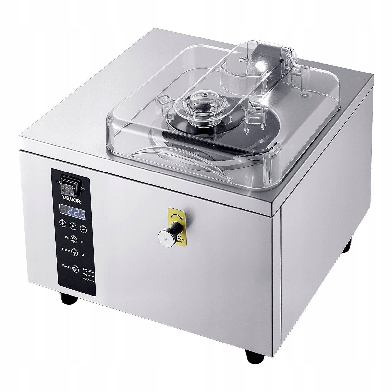 VEVOR Ice Cream Machine 500W 5L/H With Self Cleaning LED Control Panel