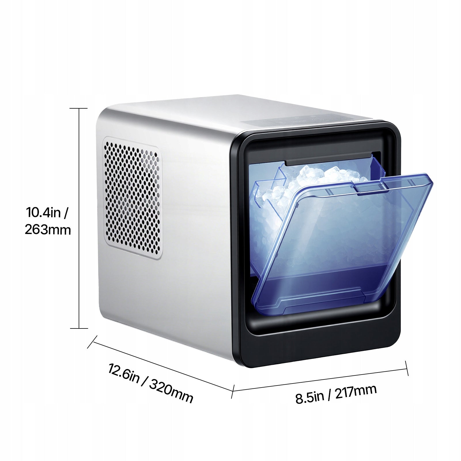 VEVOR Ice Machine 0.8L 15KG/Day 105W Chewing Ice Cubes For Home Manufacturer code TMSZBJJJB33LQIKDQ0
