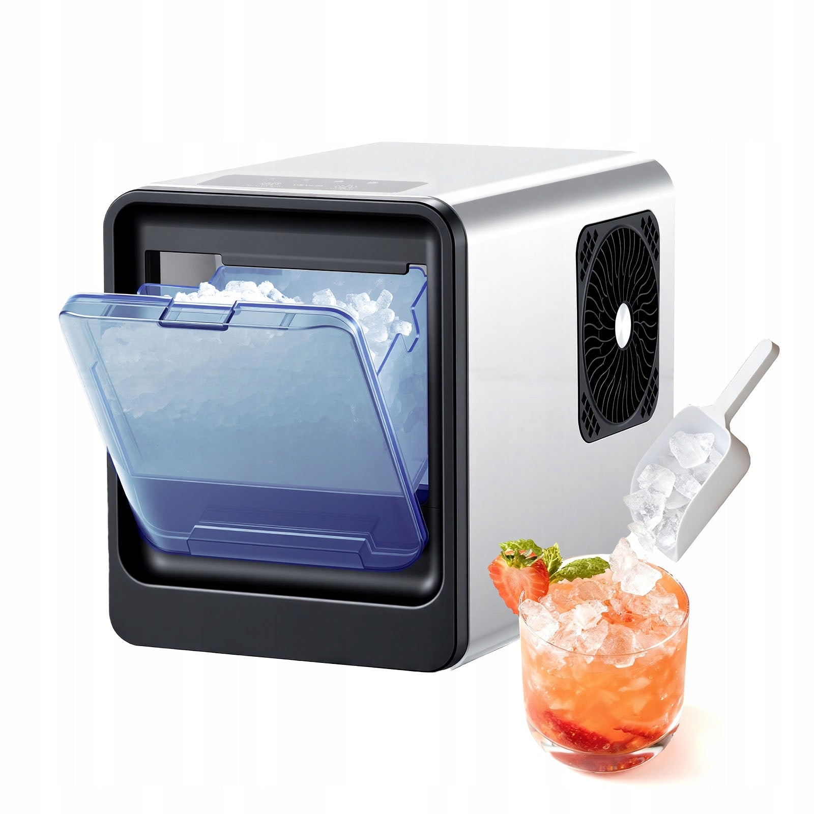 VEVOR Ice Machine 0.8L 15KG/Day 105W Chewing Ice Cubes For Home