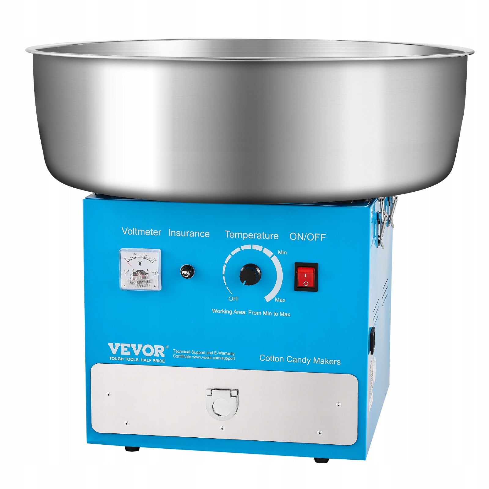 VEVOR Maszyna Do Waty Cukrowej 1000W 52CM Komercyjna Kontrola Temperatury
