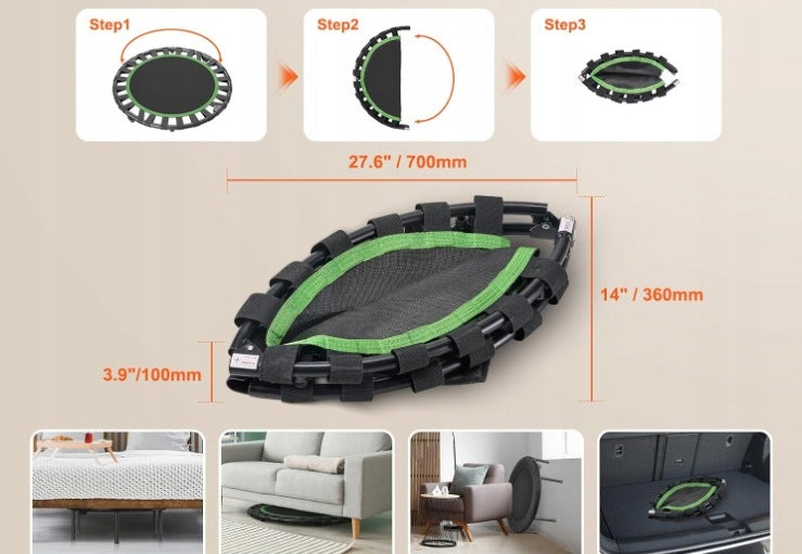 VEVOR Mini folding fitness trampoline 934 mm exercise trampoline Manufacturer code YXJSBC36Y