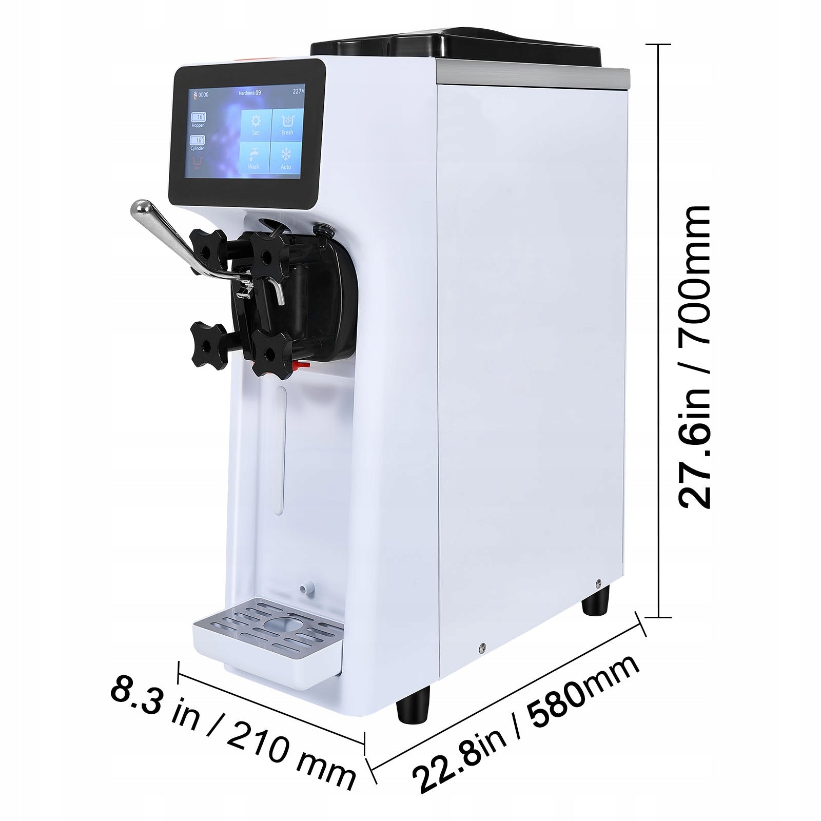 VEVOR Soft Ice Cream Machine 10L/H Capacity Single Taste Countertop Manufacturer code TMSRBQLJCKW