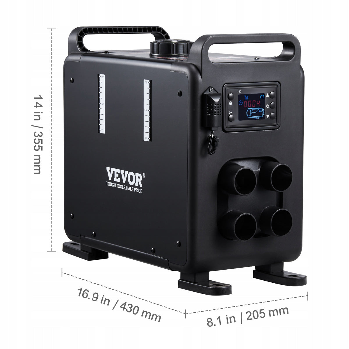 VEVOR Stop Heating Heater 8KW Vertical With CO Alarm And Remote Control Packaging status original