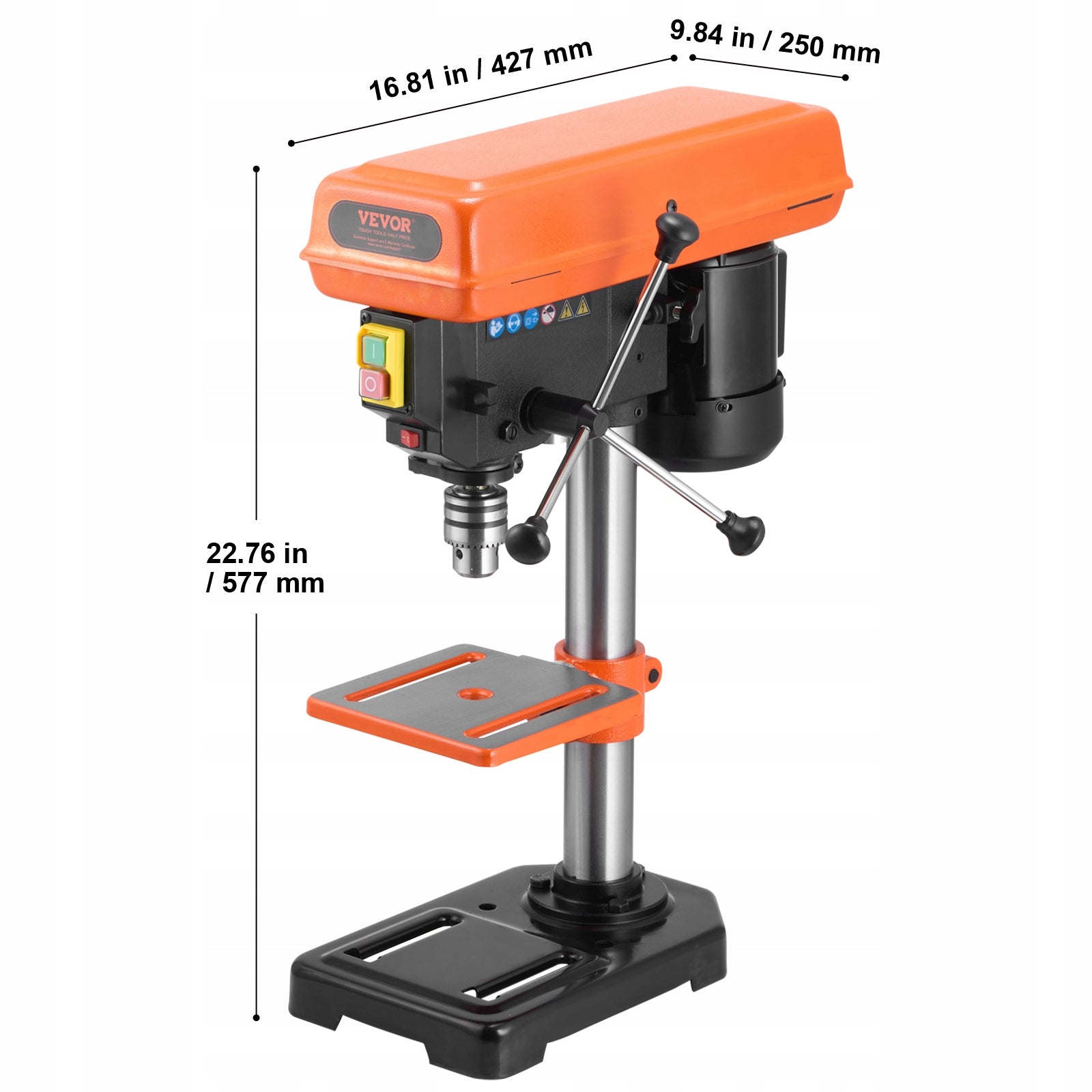 VEVOR Table Drilling Machine 20,3CM 500W Adjustable Rotation Speed Manufacturer code TSZC22A5D850U