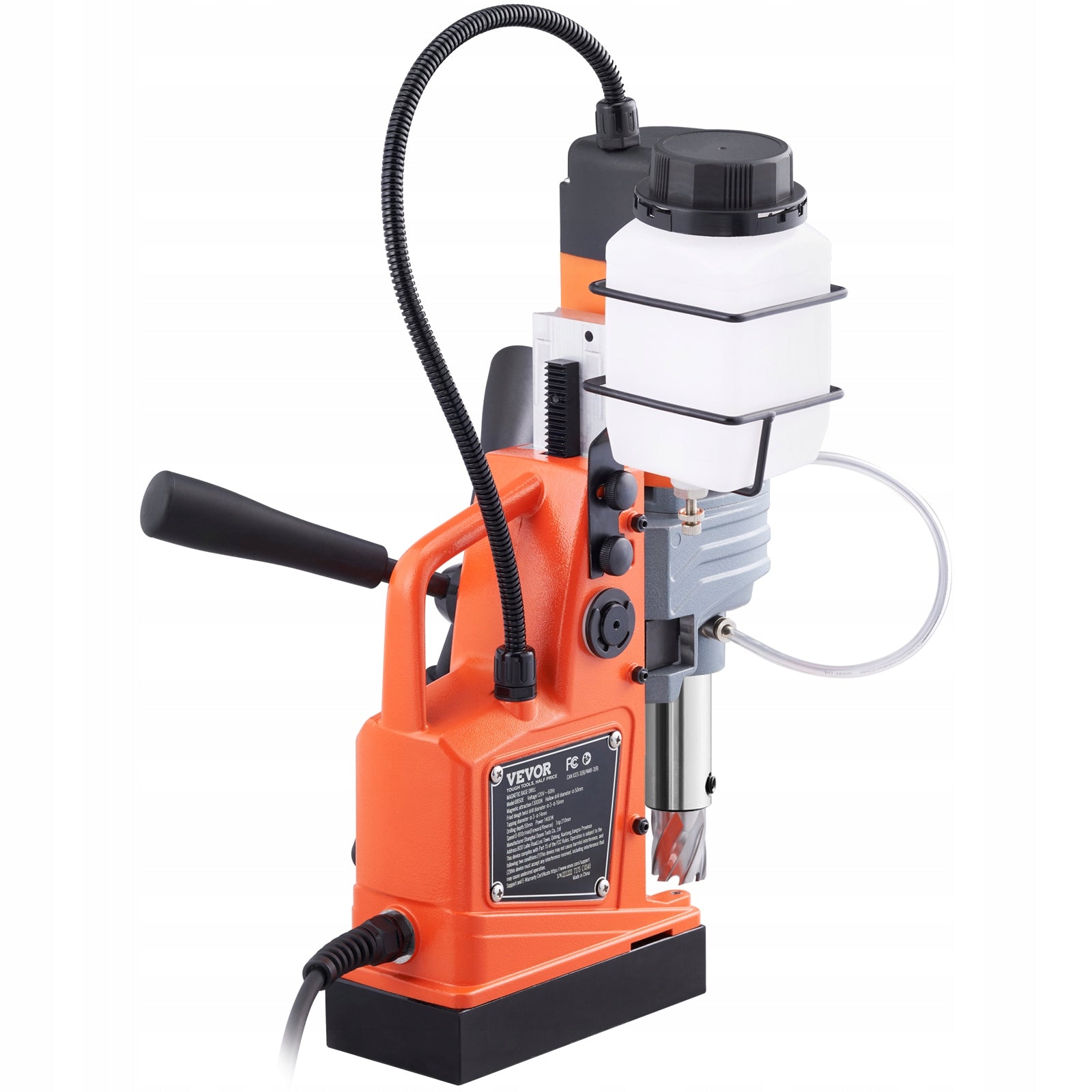 VEVOR Wiertarka Magnetyczna 1450W Siła Magnetyczna 12500N Gwintów M3–M16 Drill weight 12.3 kg