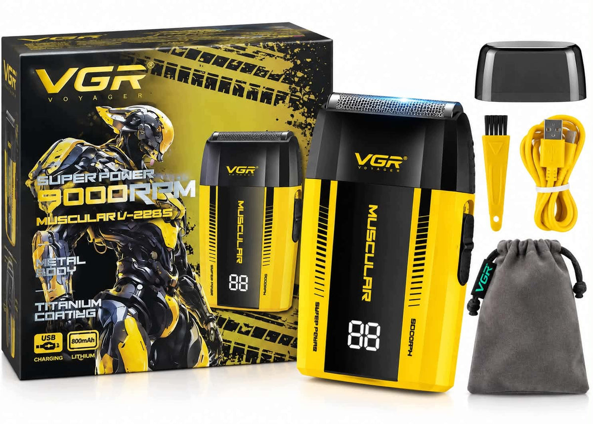 VGR V-285 Foil Shaving Machine 9000 RPM LED USB Premium Brand VGR