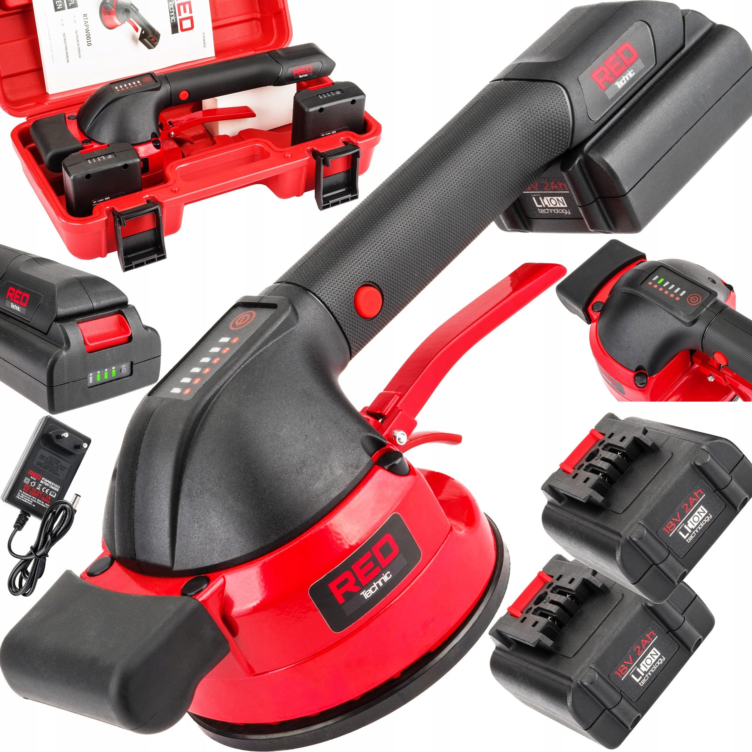 VIBRATING SUCTION CUP FOR LAYING TILES VIBRATOR FOR LEVELING 2xAKU 18V