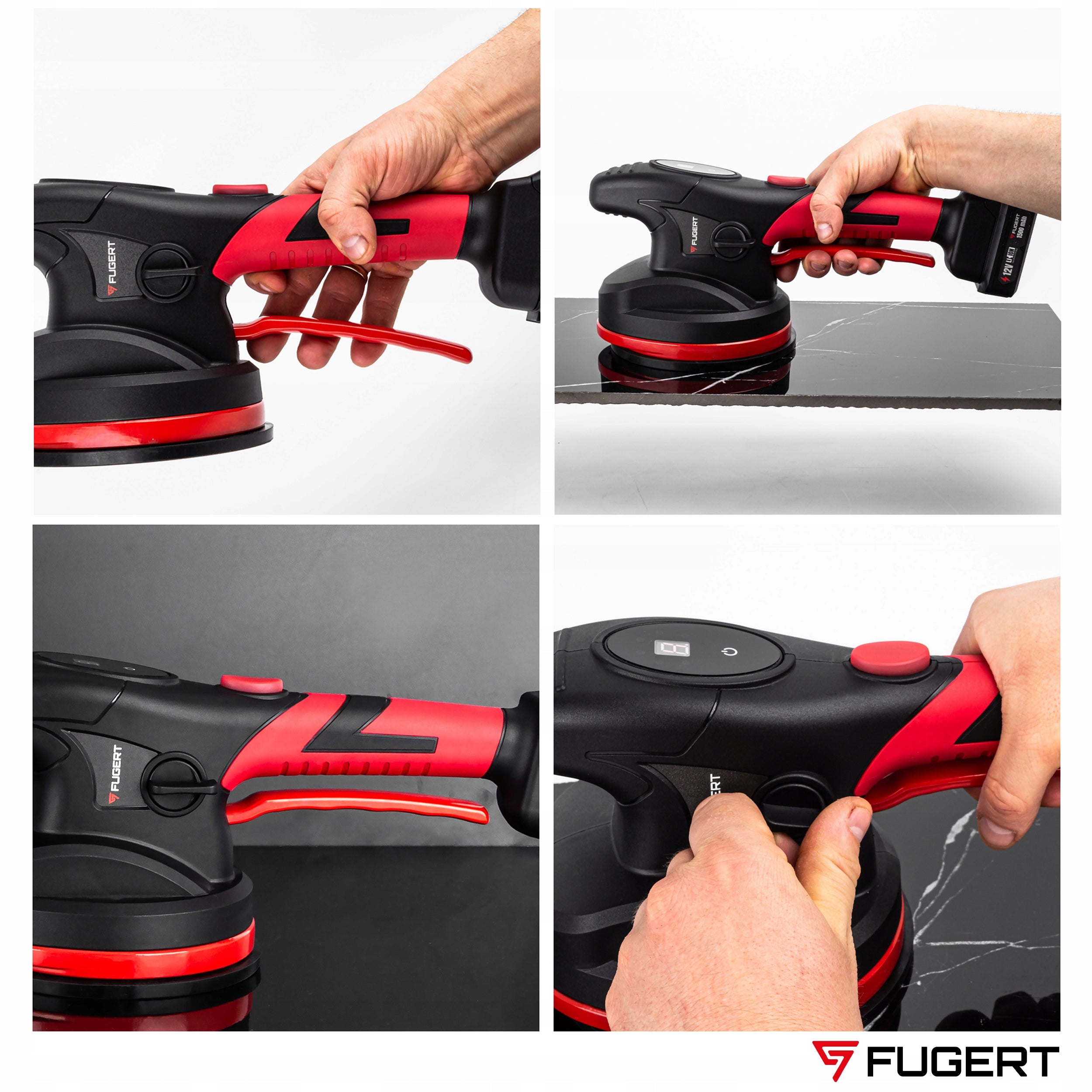 VIBRATING VACUUM TILE SUCTION CUP FOR LEVELING STACKING 2X AKU Brand FUGERT