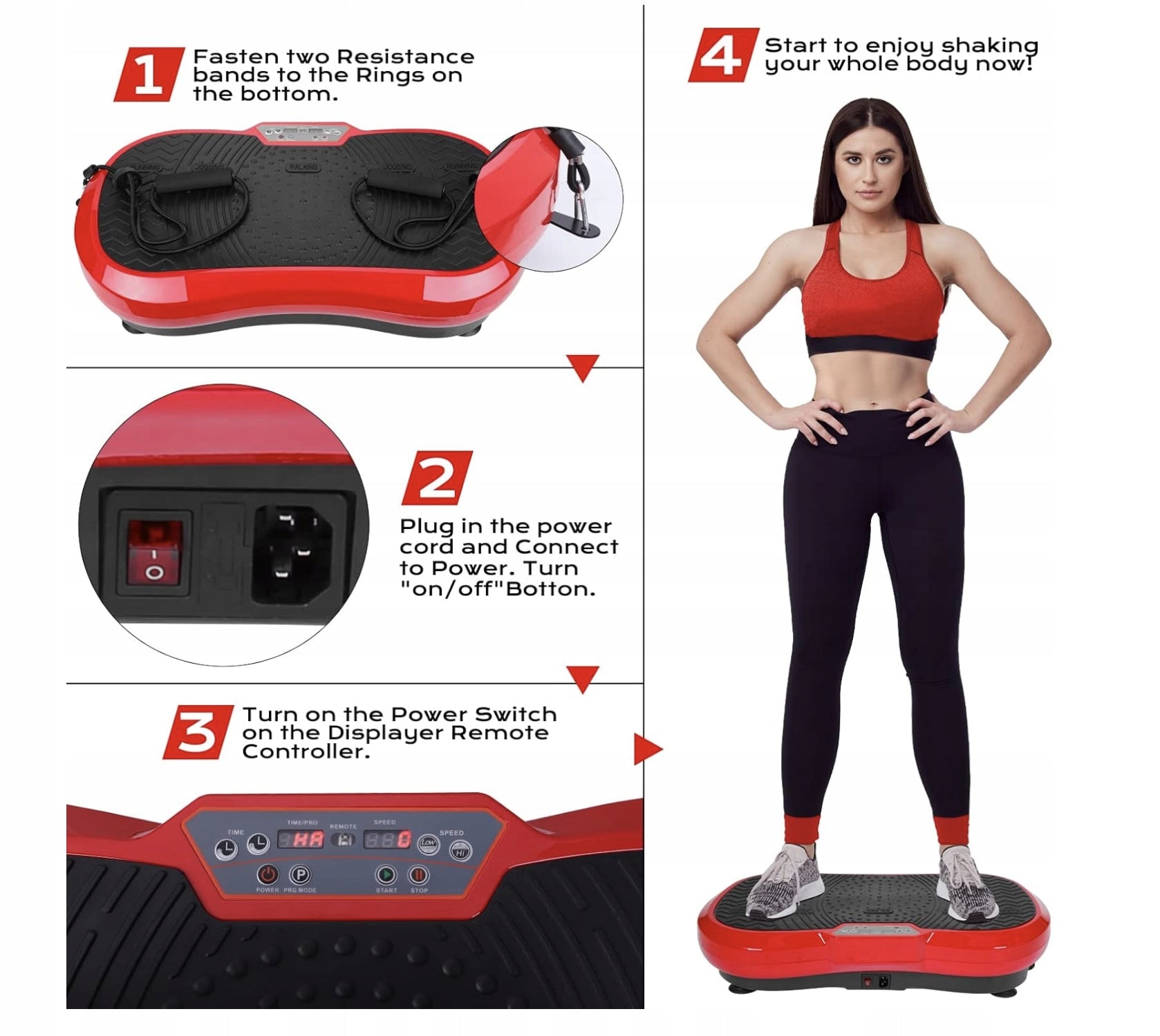 VIBRATION PLATE | PLATFORM | 120 DEGREES | 10 PROGRAMS | UP TO 180 KG Manufacturer code YD-1008