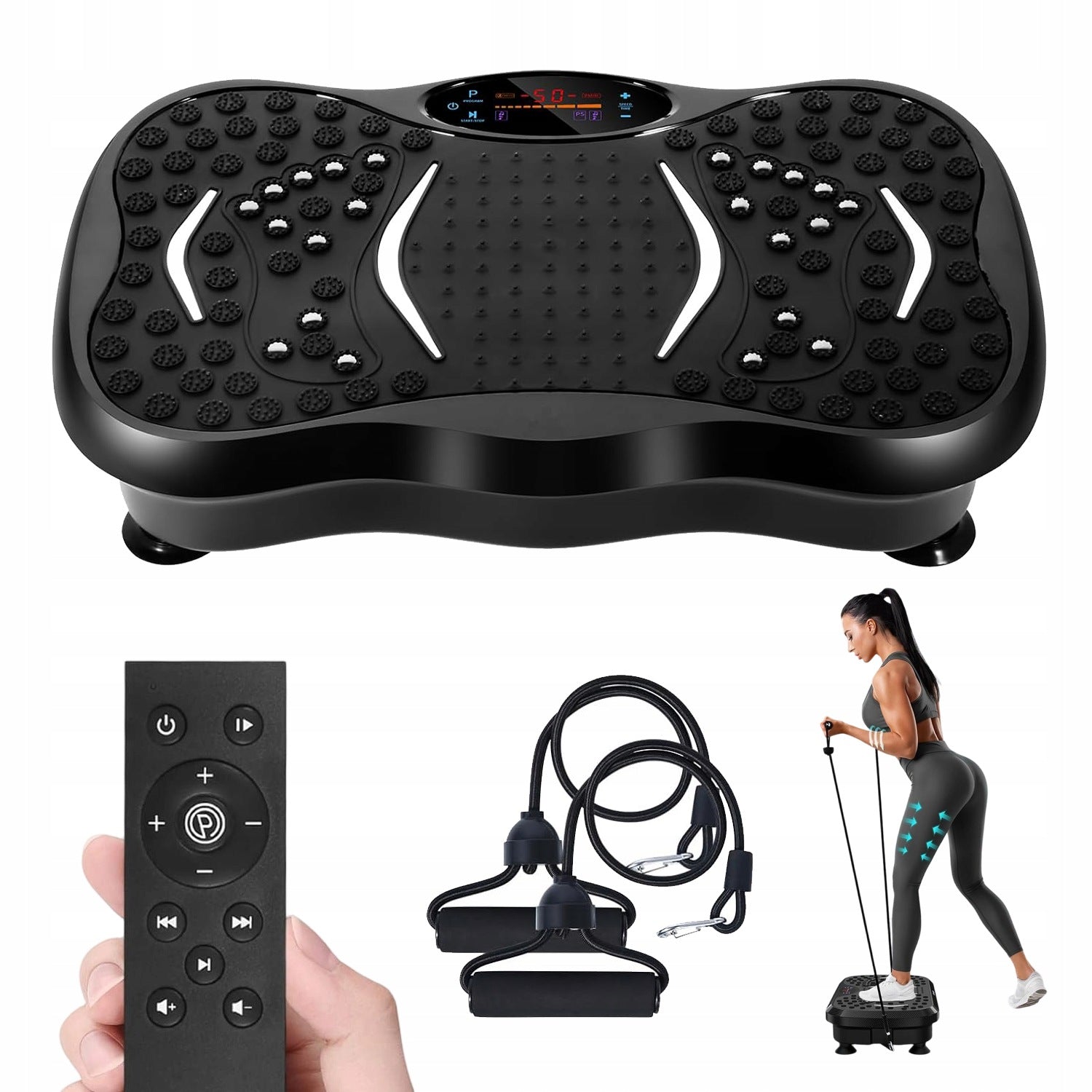VIBRATION PLATFORM FOR EXERCISE FITNESS PLATFORM BLACK BLUETOOTH 99 GEAR