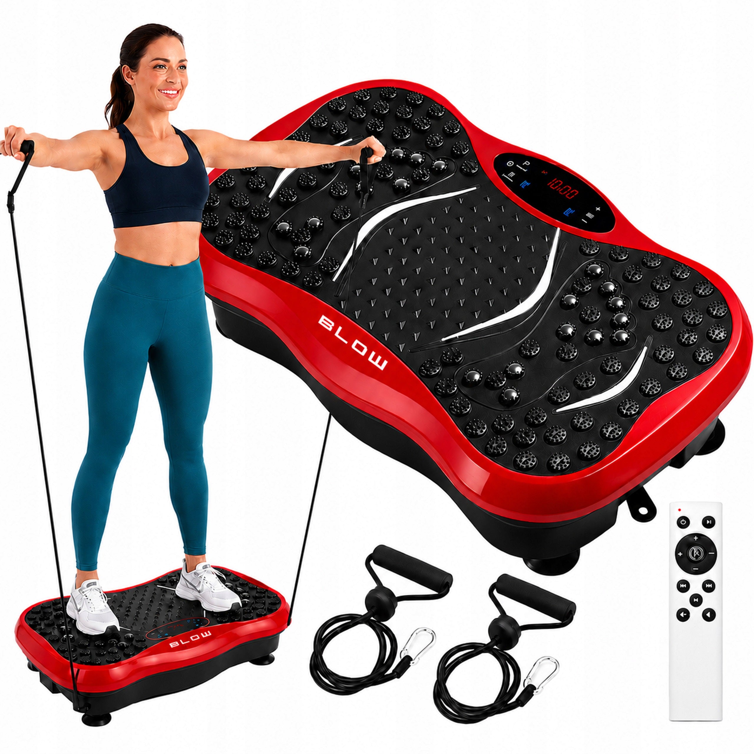 VIBRATION PLATFORM MASSAGER FULL BODY WORKOUT BLUETOOTH SPEAKERS REMOTE CONTROL