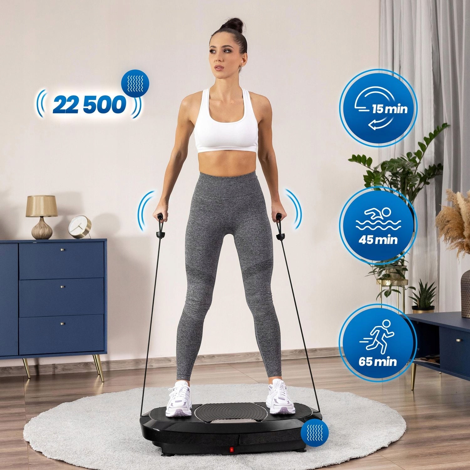 VIBRATION PLATFORM VIBRATING 3D FITNESS MASSAGER WITH LINKS XP750 GYMTEK Manufacturer code XP750