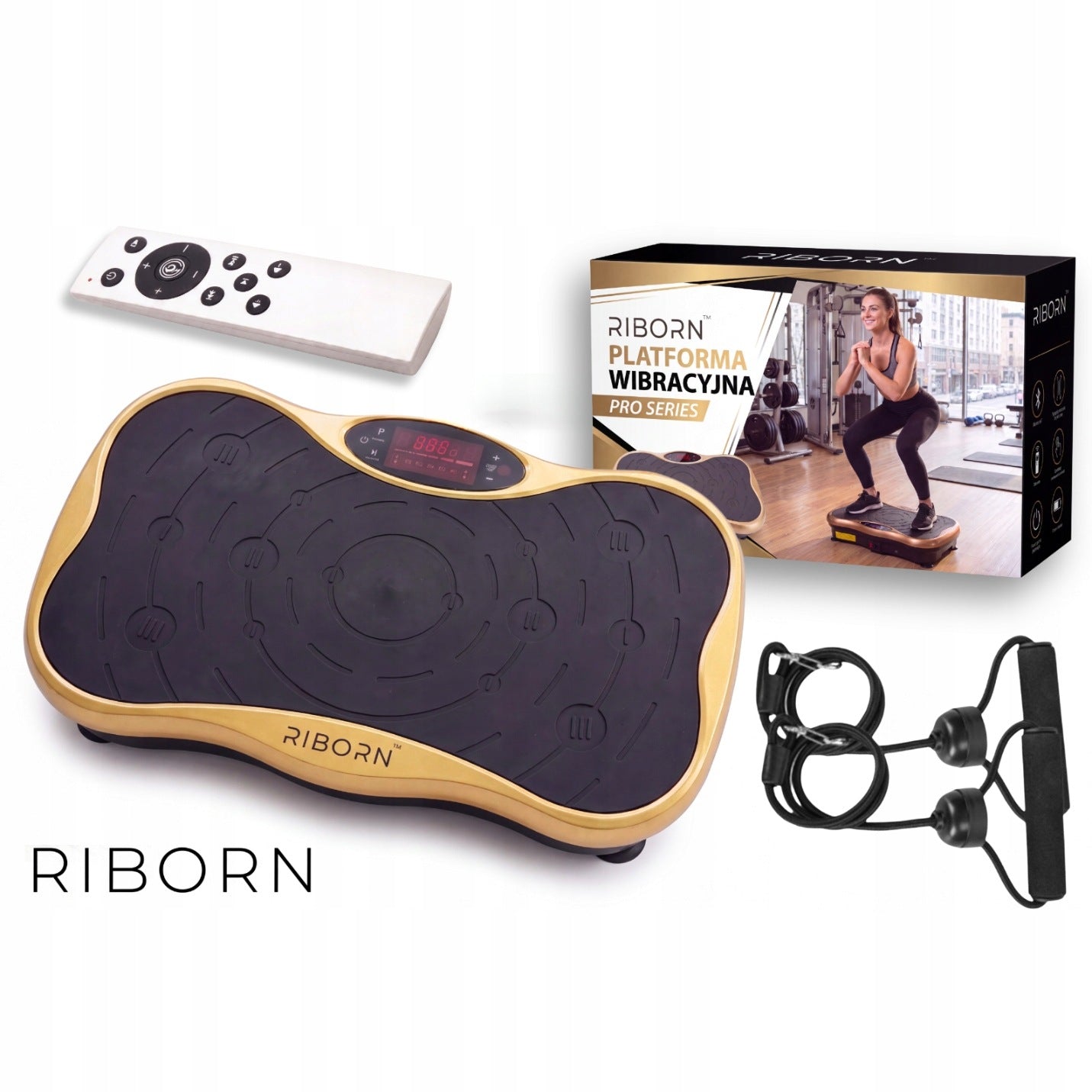 VIBRATION PLATFORM VIBRATING RIBORN FULL BODY WORKOUT MASSAGER + EBOOK Packaging status original