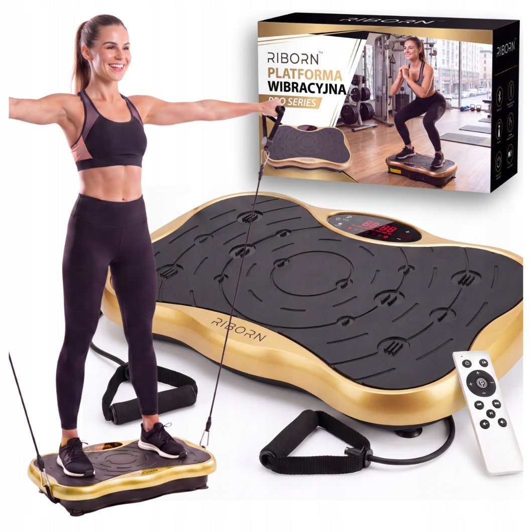 VIBRATION PLATFORM VIBRATING RIBORN FULL BODY WORKOUT MASSAGER + EBOOK