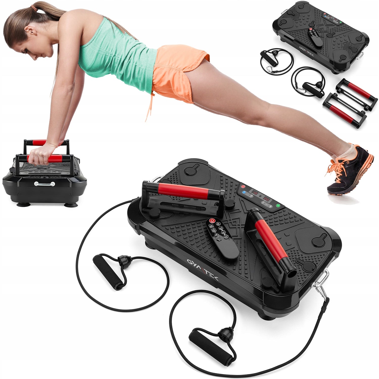 VIBRATION PLATFORM VIBRATING TRAINING MASSAGER WITH LINKS XP600 GYMTEK