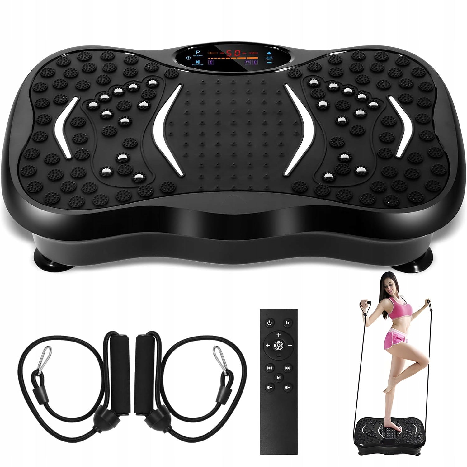 VIBRATION PLATFORM WITH BLUETOOTH LCD DISPLAY FOR RELAXATION AND TRAINING