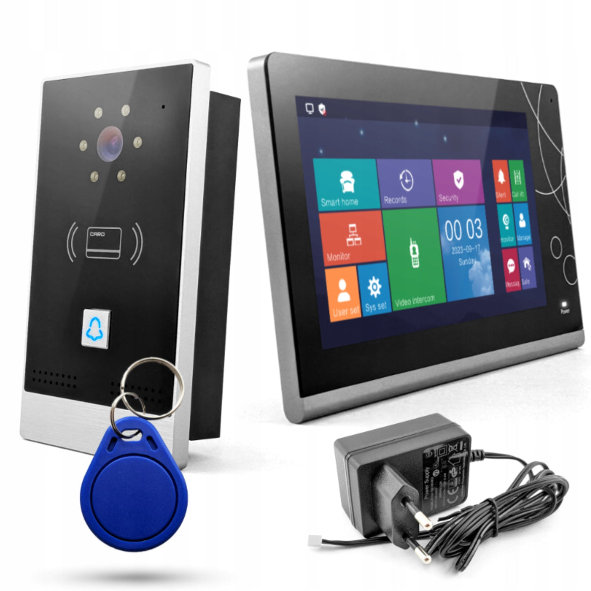 VIDEO INTERCOM WITH SCREEN CONTROL PANEL TUYA ETHERNET NFC APPLICATION FULL HD CAMERA