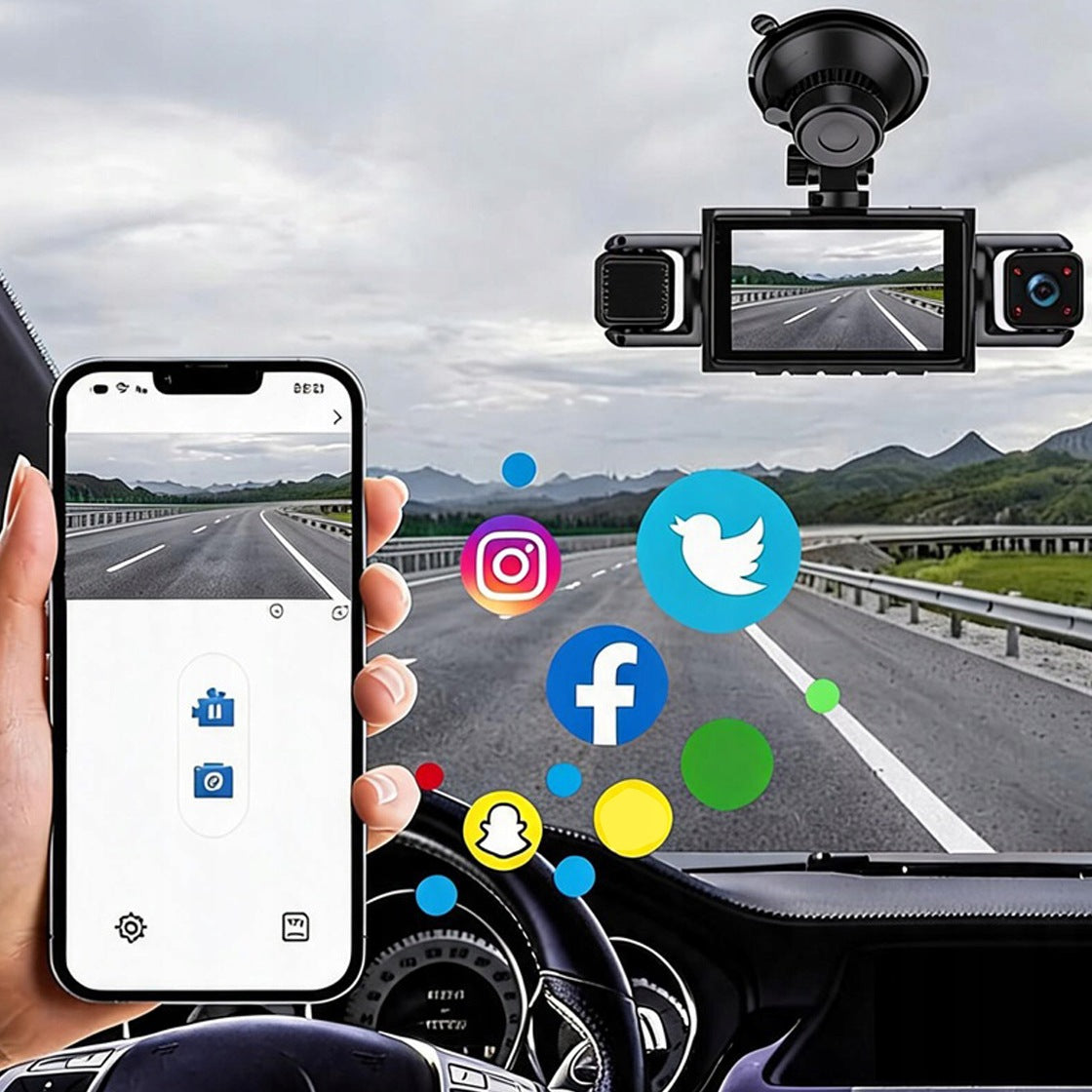 VIDEO RECORDER CAR CAMERA 4CH 1080P FRONT REAR NIGHT VISION PARKING Brand no brand