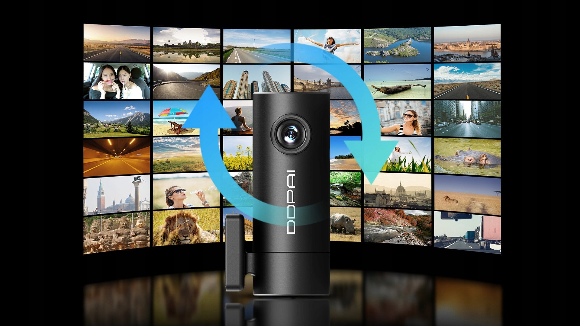 VIDEO RECORDER DDPAI CAR CAMERA MINI Pro 1296P 140° WiFi WITH APP Viewing angle 140°