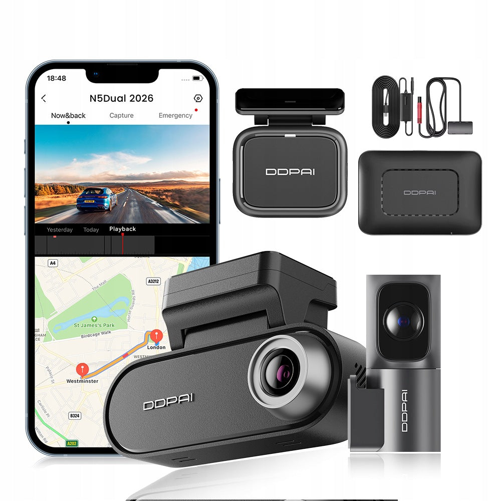 VIDEO RECORDER DDPAI N5 Dual 2026 CAMERA 4K HDR+ REAR + RADAR +MODULE 4G