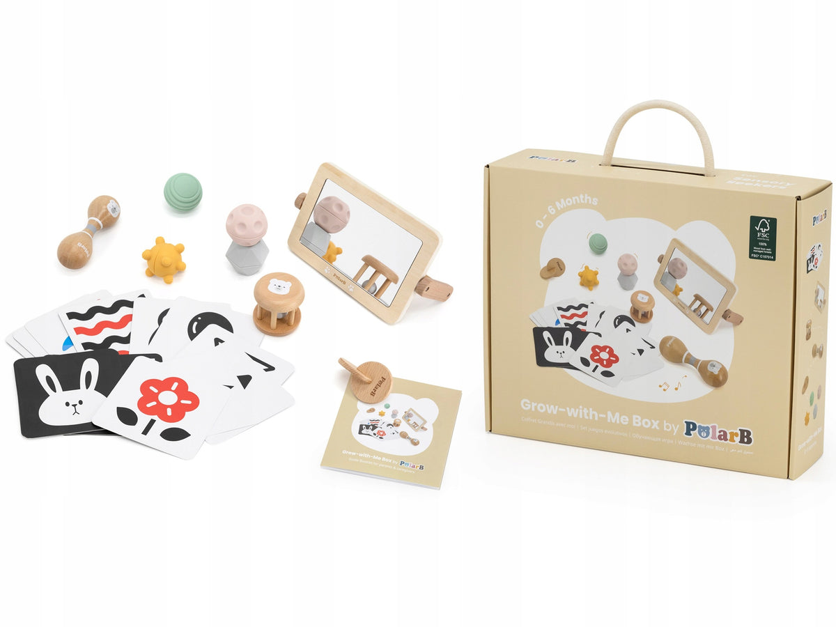VIGA EDUCATIONAL TOY SET MONTESSORI BOX GIFT 0-6 MONTHS.
