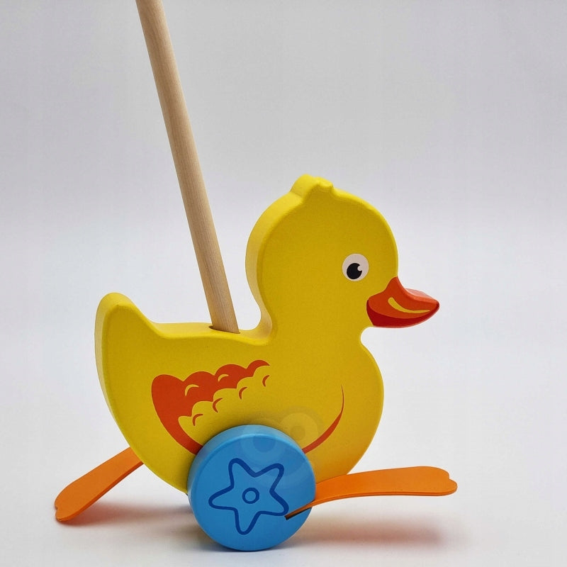 VIGA HEN ON POLE WOODEN PUSHER COMPANION WALKS FOR GIFT Color multicolor