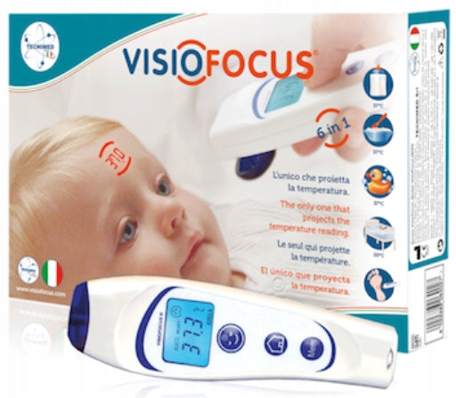 VISIOFOCUS 06400 NON-CONTACT THERMOMETER WITH PROJECTOR + CASE Packaging status original
