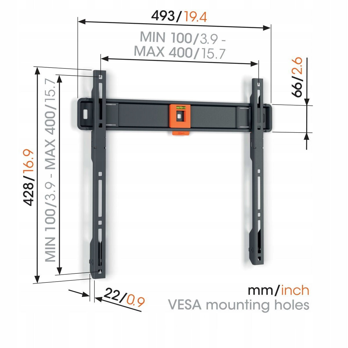 VOGELS TVM 1403 TVM1403 Mount for TV 32 - 77 Inch VESA 400x400 50kg FLAT EAN (GTIN) 8712285348921